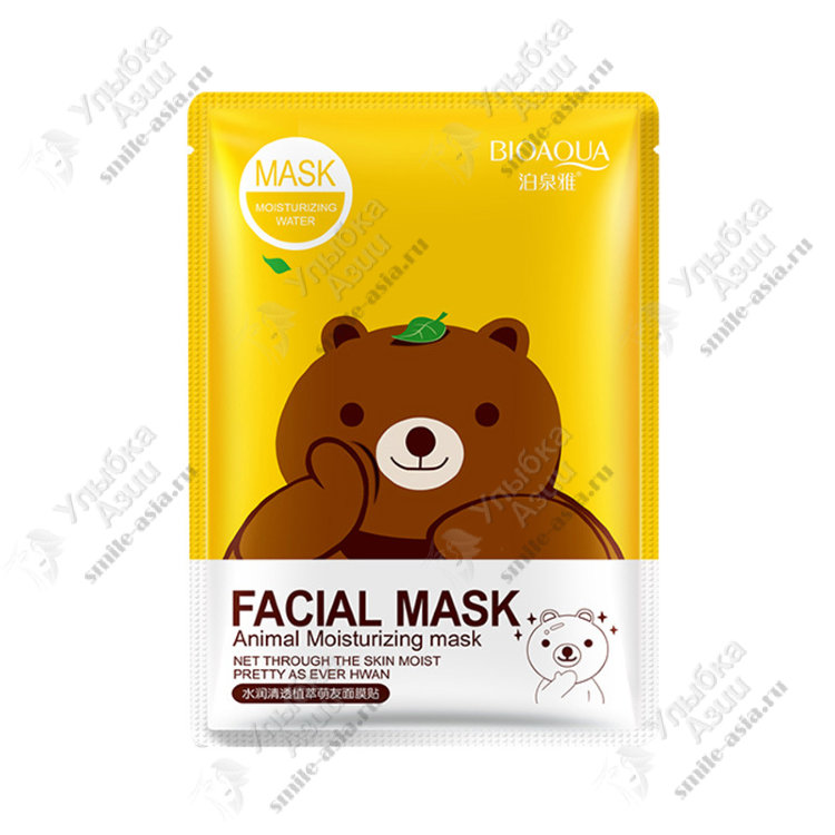 Купить Маска с эссенцией зеленого чая BioAqua Fasial Animal Mask с доставкой по России