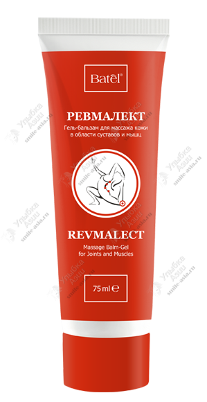 Купить Гель-бальзам для массажа кожи в области суставов и мышц Ревмалект с доставкой по России