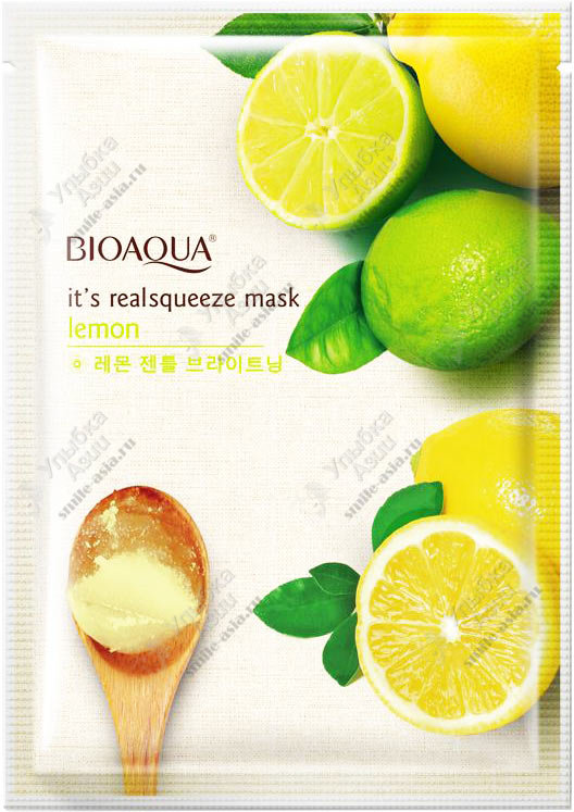 Купить Тонизирующая маска для лица с соком свежего лимона BIOAQUA с доставкой по России