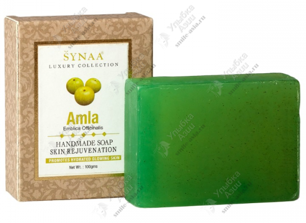 Купить Омолаживающее мыло ручной работы с амлой Synaa с доставкой по России