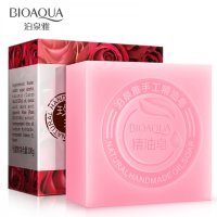 Натуральное мыло ручной работы c маслом розы Bioaqua