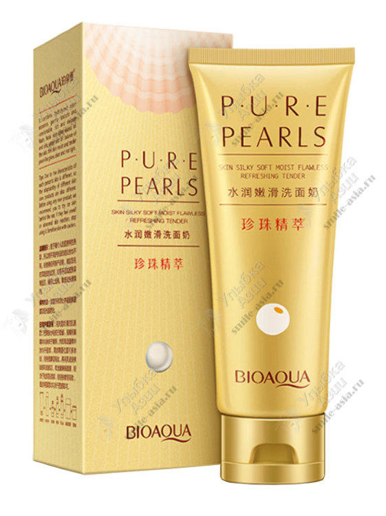Купить Пенка для умывания с жемчужной пудрой BioAqua Pure Pearls с доставкой по России