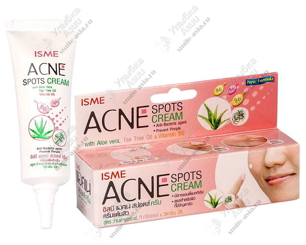 Купить Крем с экстрактом алоэ и маслом чайного дерева Acne Spots Cream ISME с доставкой по России