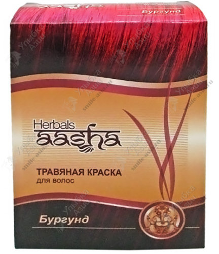 Купить Травяная краска для волос «Бургунд» Aasha 60г с доставкой по России