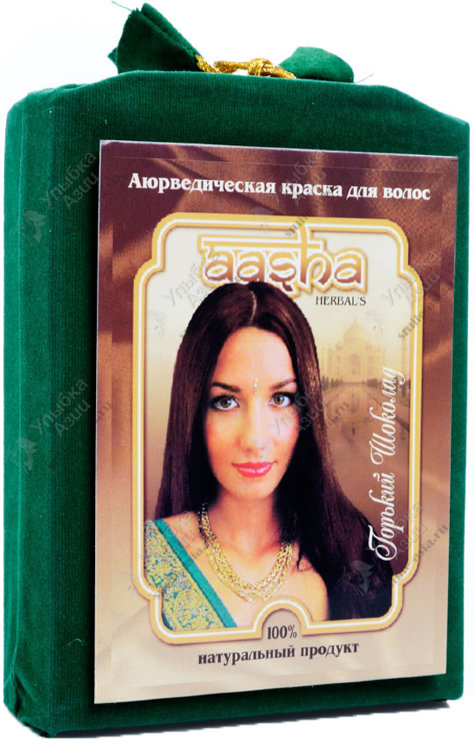 Купить Аюрведическая краска для волос «Горький шоколад» Aasha 100г с доставкой по России