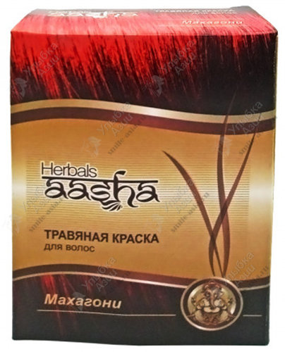 Купить Травяная краска для волос «Махагони» Aasha 60г с доставкой по России