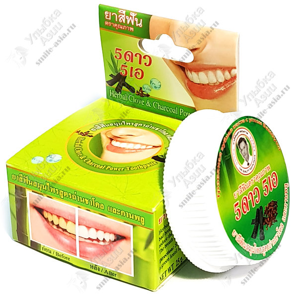 Купить Тайская зубная паста с бамбуковым углем 5 Star с доставкой по России