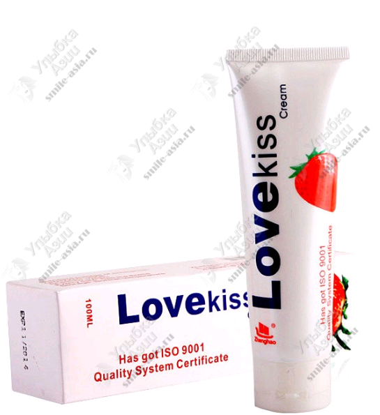 Купить Гель лубрикант Love Kiss со вкусом клубники с доставкой по России